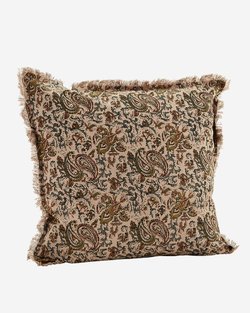 Fringed Printed Cushion Cover