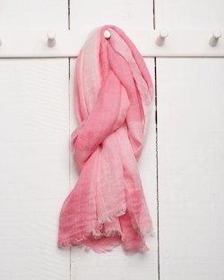 Florence Linen Scarf in Pink