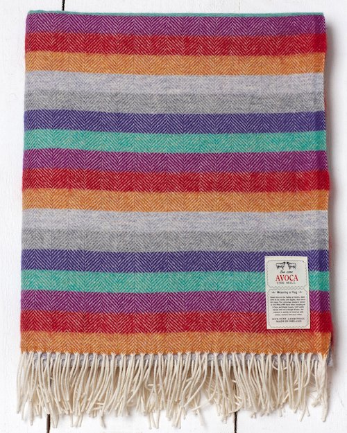 100% Pure Wool Throw by Avoca Made in Ireland Design: Mahon 