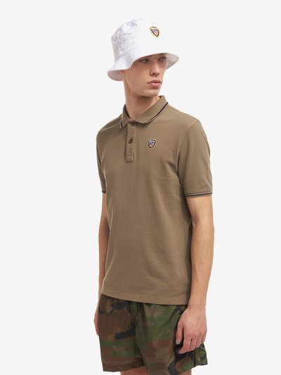 POLO SHIRT WITH STRIPED EDGES