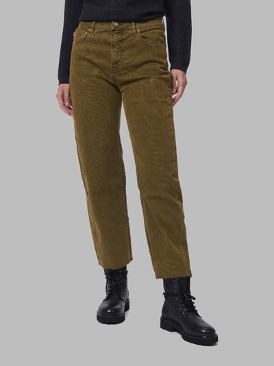 RIBBED STRAIGHT LEG TROUSERS