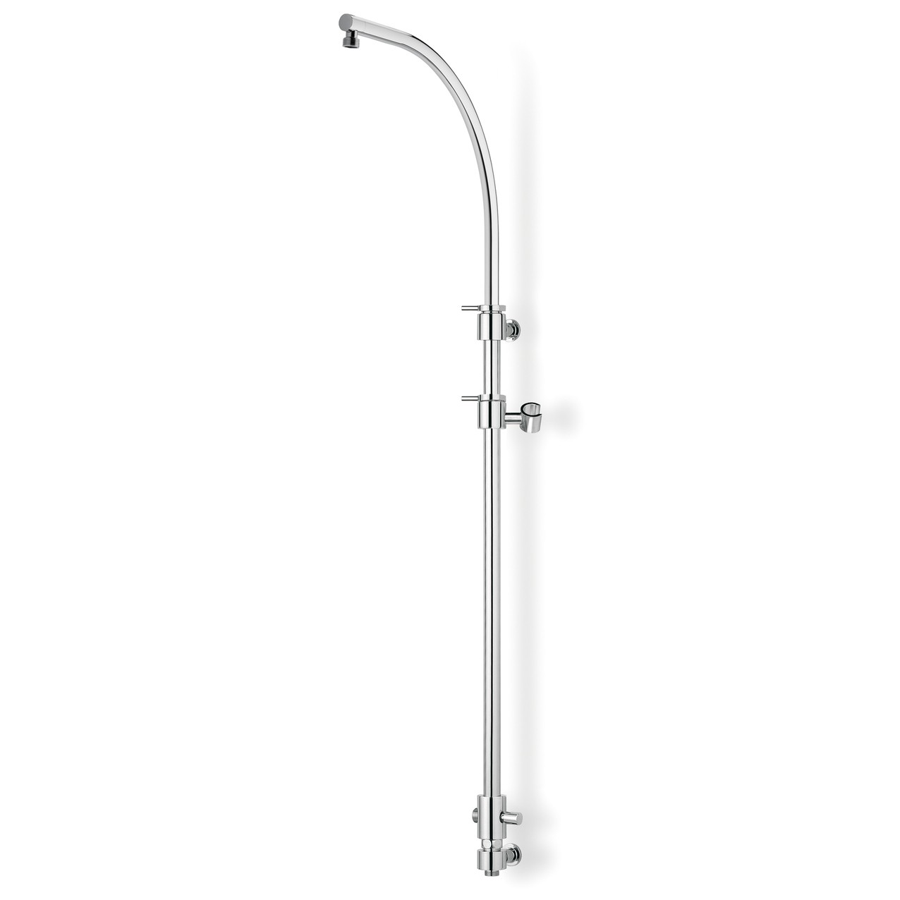Bow-shaped shower column with sliding bar