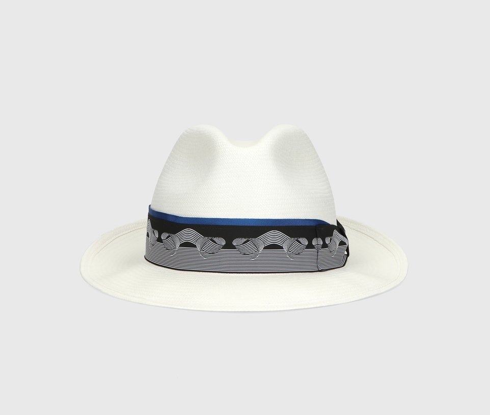 Jacquard Hatband Panama Hats Borsalino