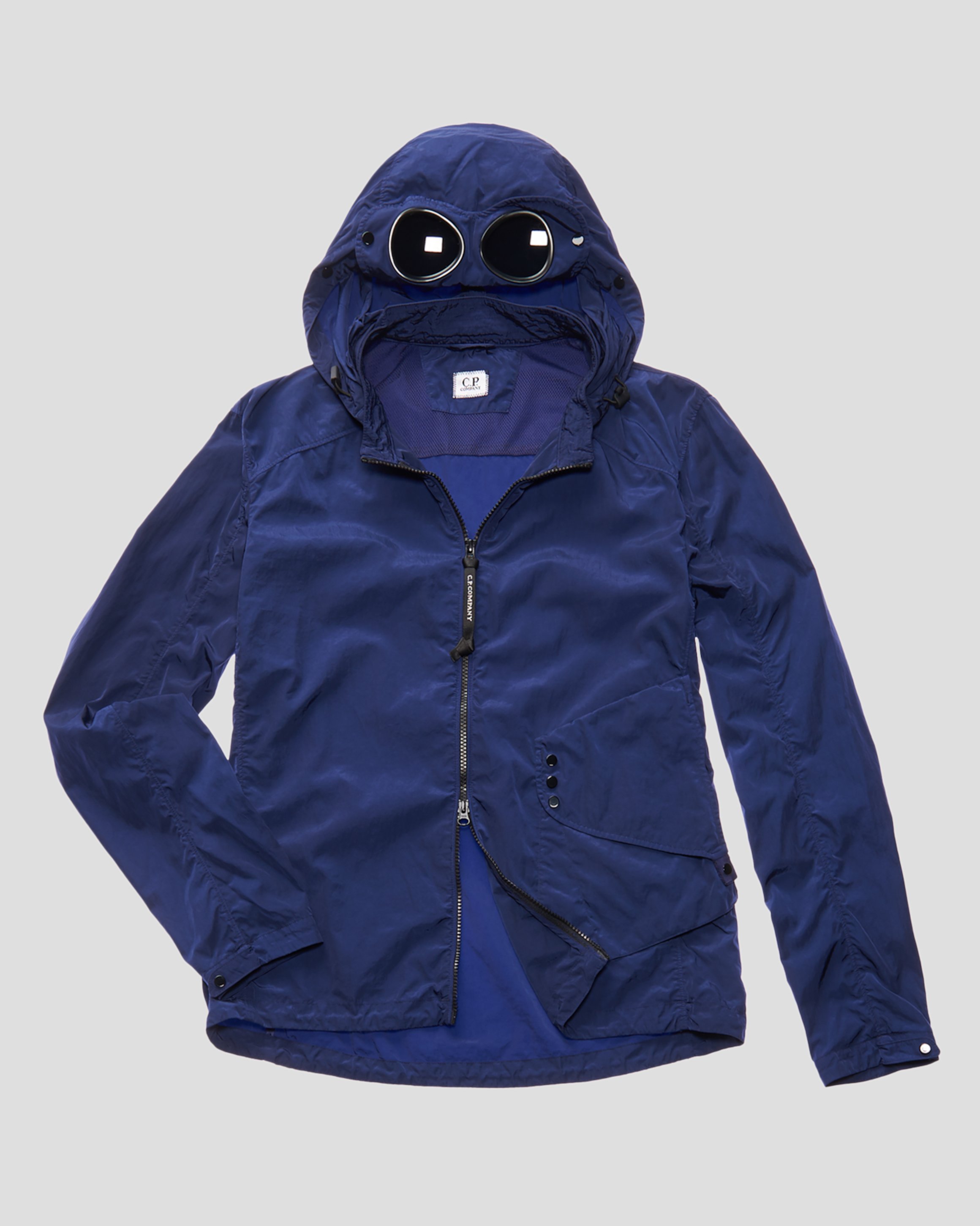 cp company chrome overshirt blue