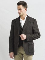 O Ceallaigh Peat Colour Tweed Jacket With leather trims.