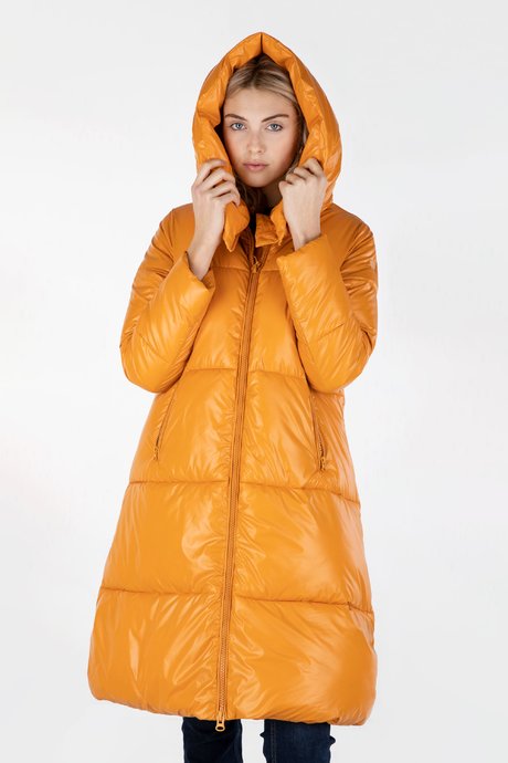 Padded jacket with faux fur inserts