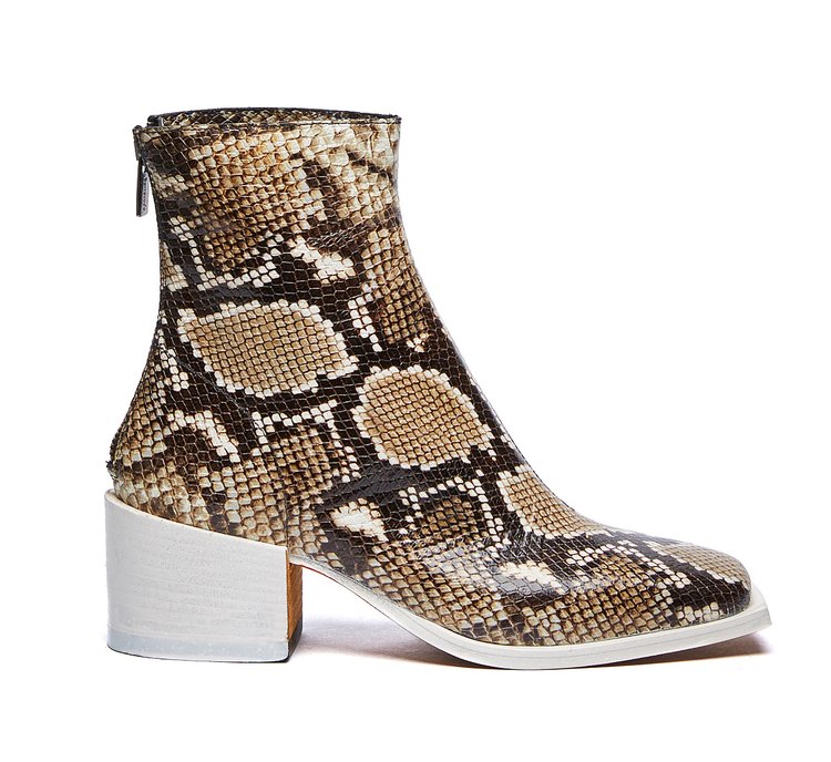 Barracuda ankle boots with snakeskin print