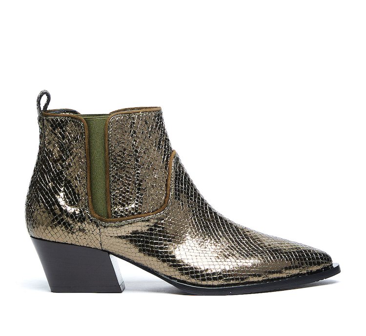 Texan ankle boots in laminated leather