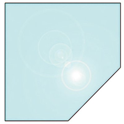 EVA 12mm Clipped Square Glass Hearth Floor Plate (1100x1100)