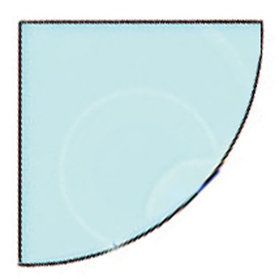 EVA 12mm Quater Circle Glass Hearth Floor Plate (1100x1100)