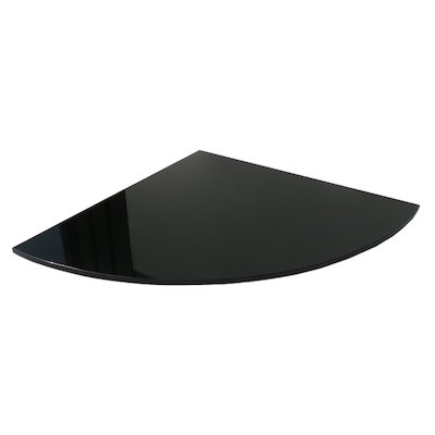 EVA 20mm Quater Circle Polished Black Granite Floor Plate (1100x1100)