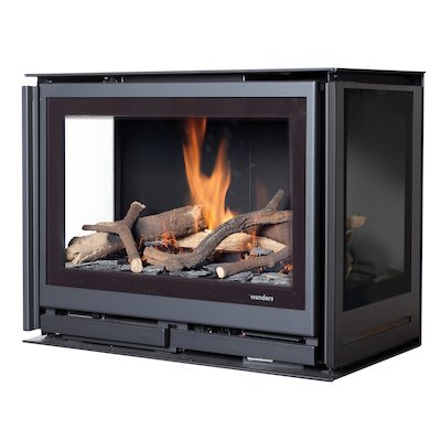 Wanders Square 60G Trilateral Wall Mounted Balanced Flue Gas Stove