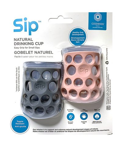 Cognikids Sip Natural Drinking Cup - Grey/Blush