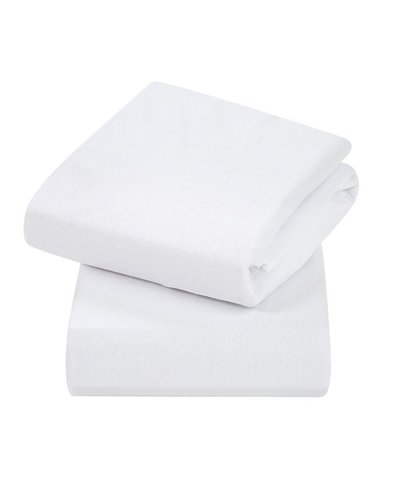 Clevamama Jersey Cotton Cot Bed Fitted Sheets - White