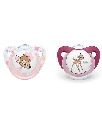 NUK 0-6m Bambi Trendline Silicone Soother 2 Pack