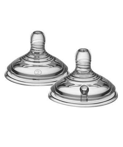 Tommee Tippee Closer to Nature Easivent Medium Flow Teats - 2 Pack