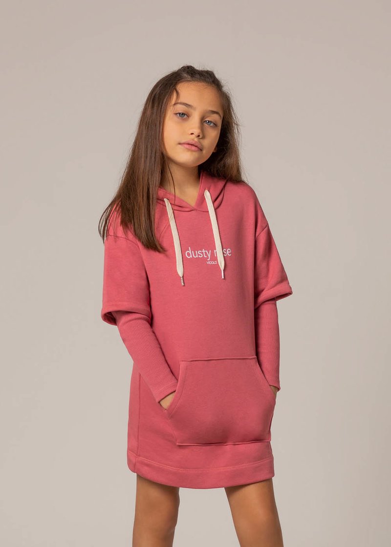 HOODED COTTON DRESS