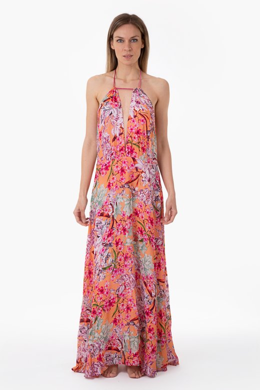 LUXE PRINTED LONG DRESS
