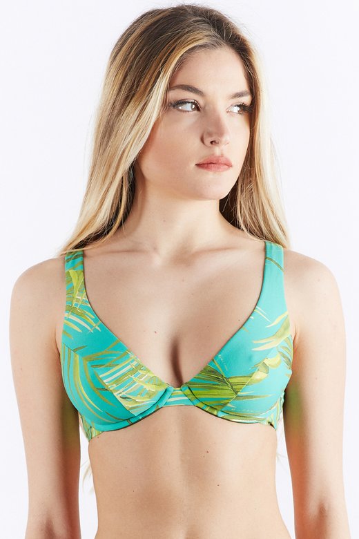 UNDERWIRE PRINTED TRIANGLE WITH CUPS