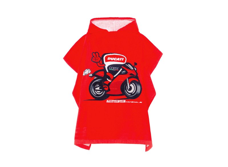 Peignoir Poncho Ducati Corse Enfant - Red