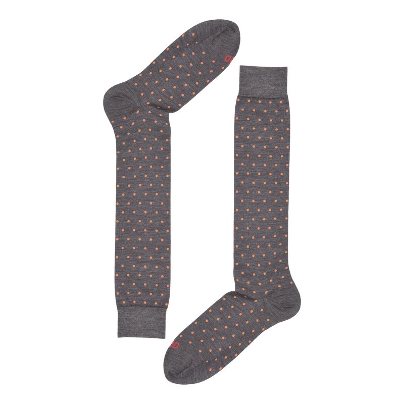 Wool polka dot long socks