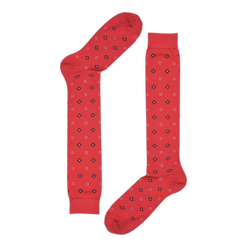 H2DRY wool long socks with tie pattern