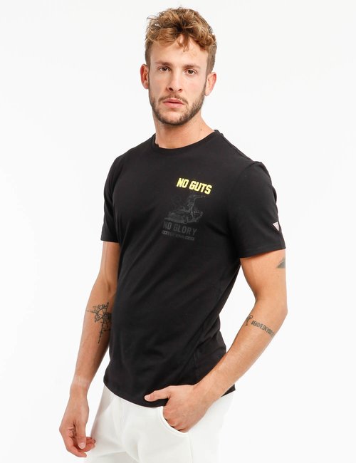 T-shirt Guess con stampa a lato - Nero