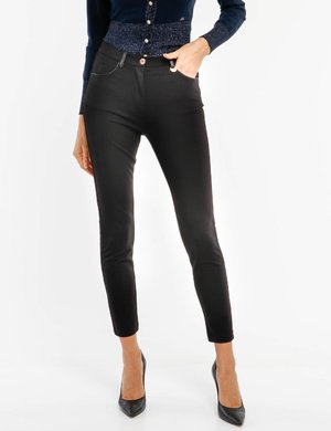 yes zee abbigliamento - Yes Zee outlet shop online  - Pantalone Yes Zee con passanti in similpelle