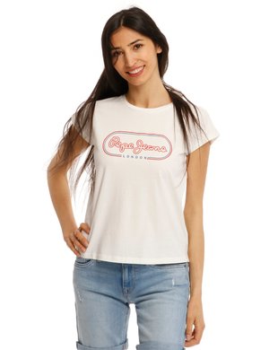 T-shirt Pepe Jeans da donna scontate - T-shirt Pepe Jeans con logo colorato