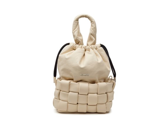 Tiara<br />Ivory bag with woven detail