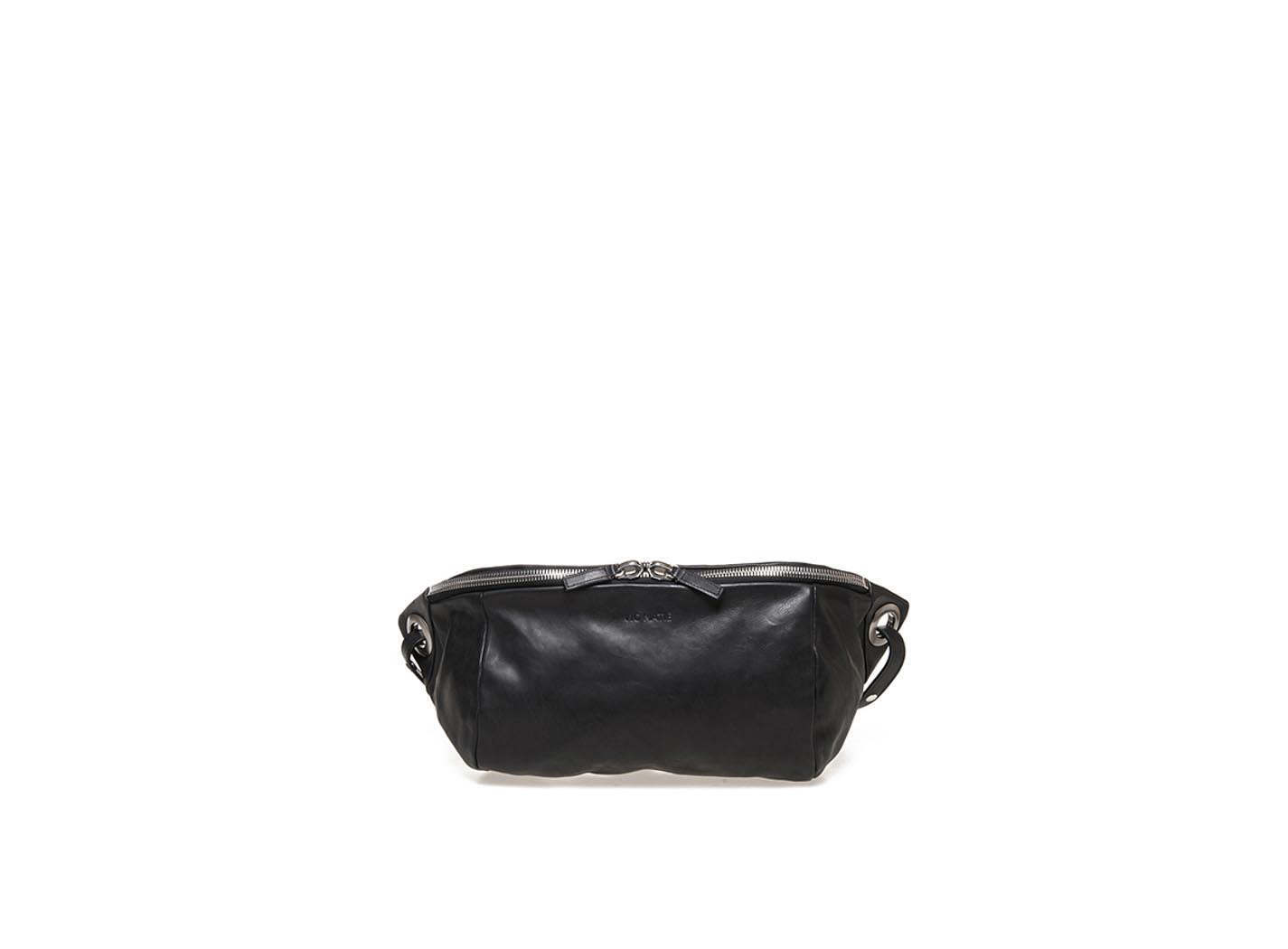 black shiny bum bag