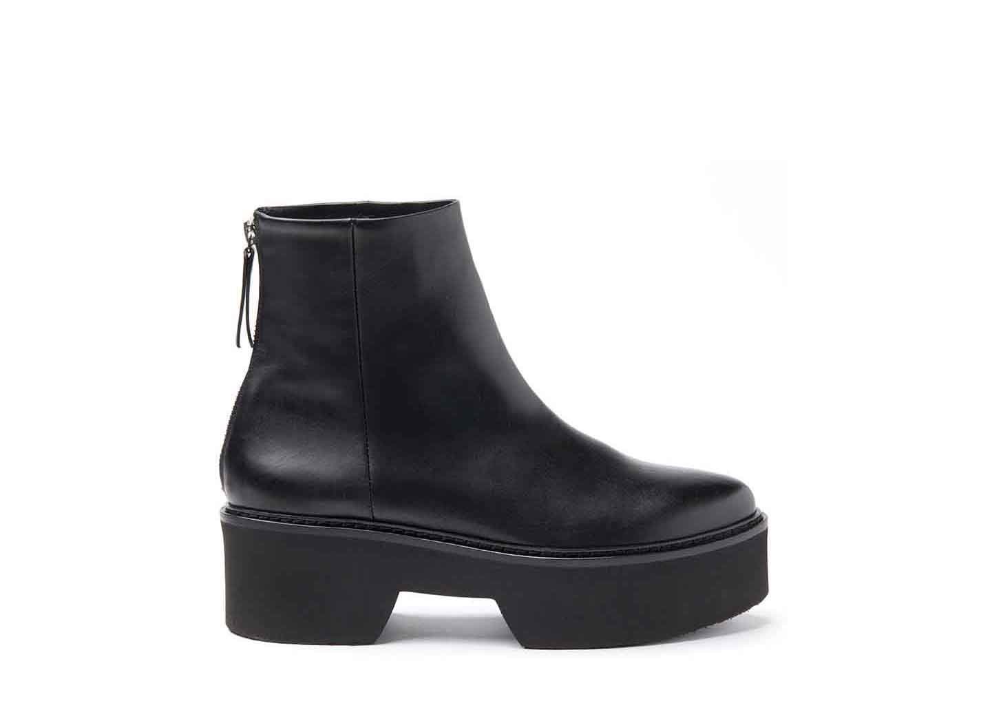 Flatform Heeled Ankle Boots With 