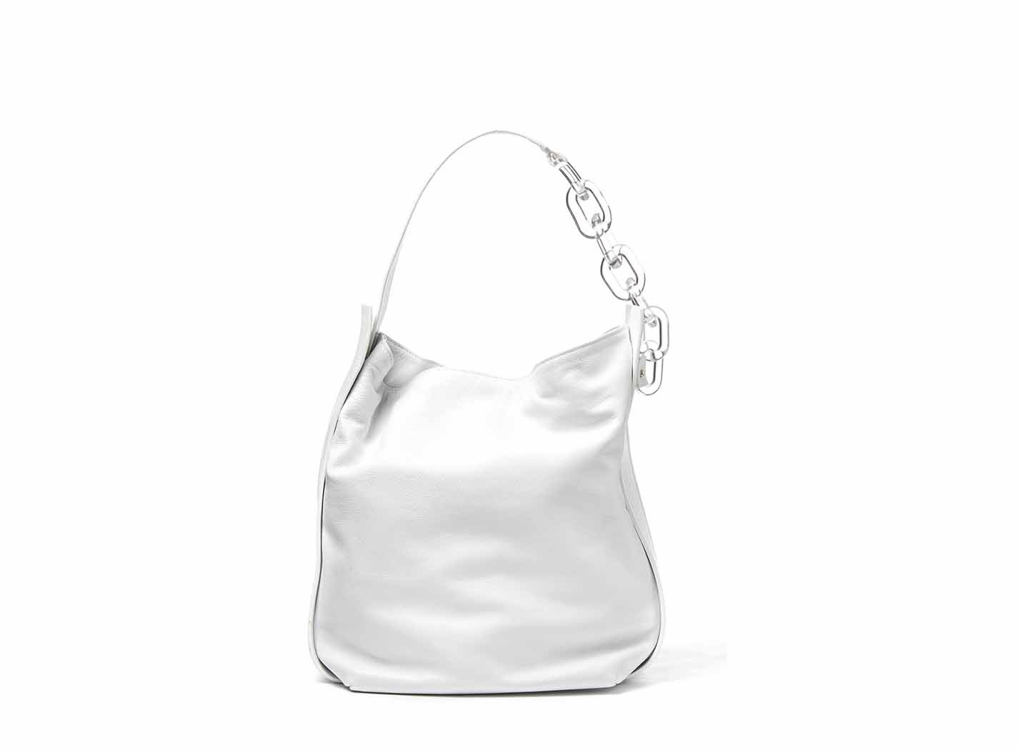 white bucket handbag