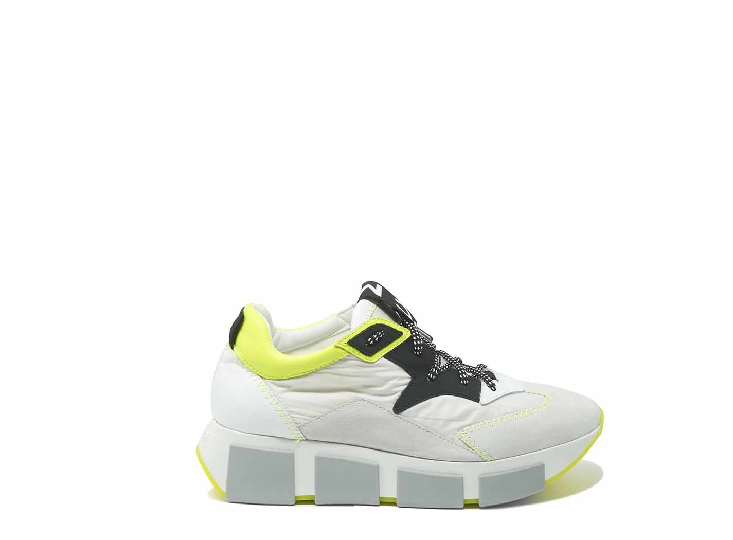 neon yellow running shoes