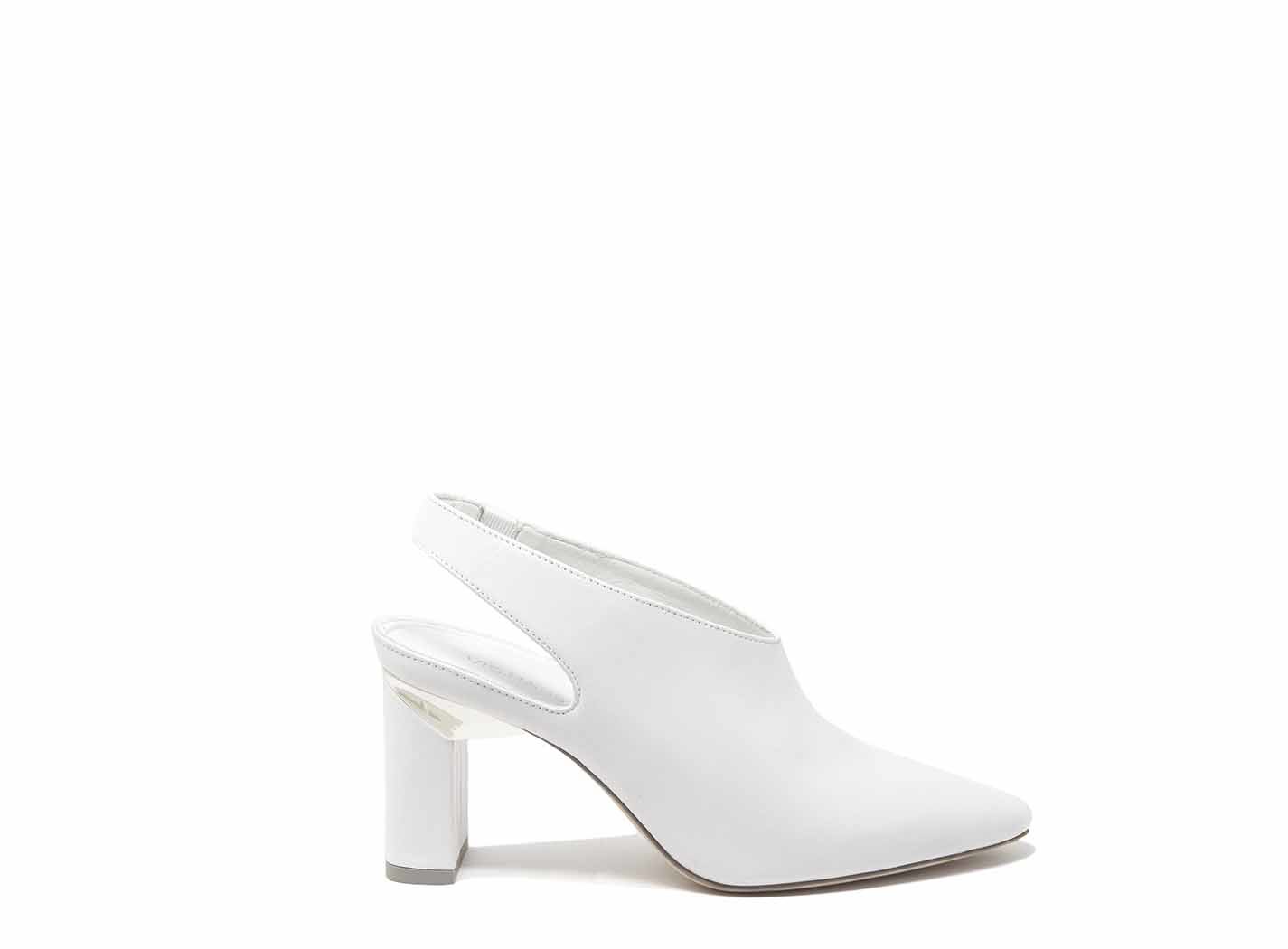 white slingback heels