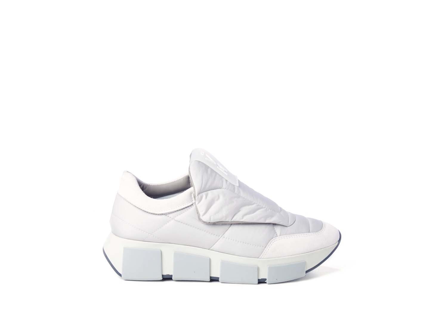 white quilted shoes