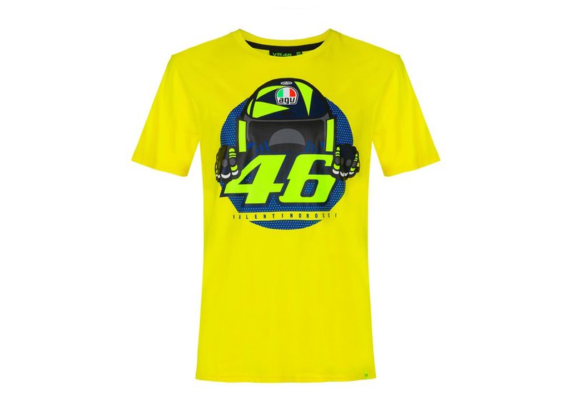 VR46 Valentino Rossi Strisce Uomo T-shirt nera 500/VRMTS 305204 