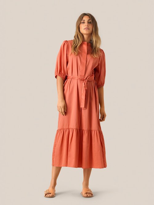 second female peach midi dress